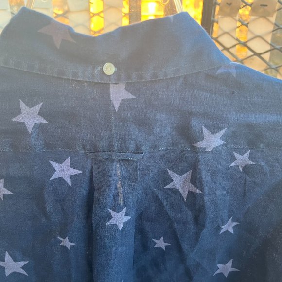 Polo Ralph Lauren Linen Shirt Blue Americana Star (Big & Tall) XXL - Picture 2 of 6